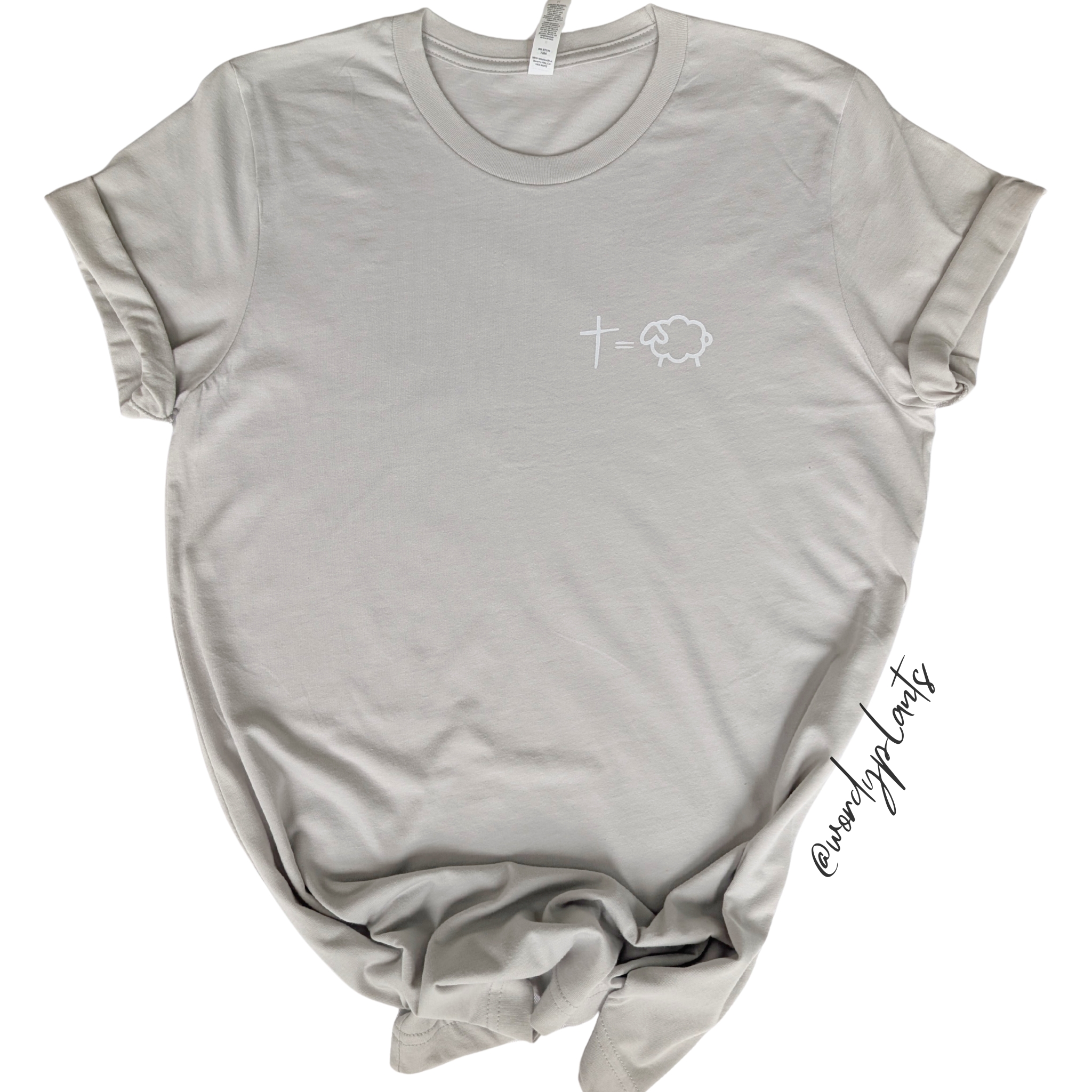 Camisa gris con estampado oveja de Cristo