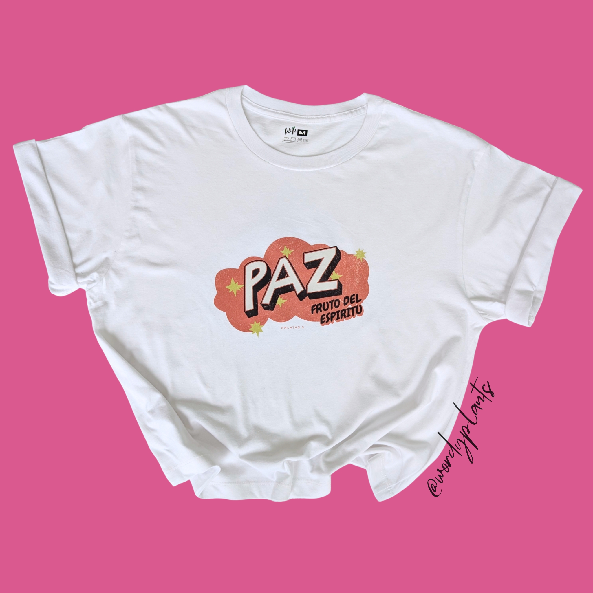 Crop Top con Mensaje Estampado Paz