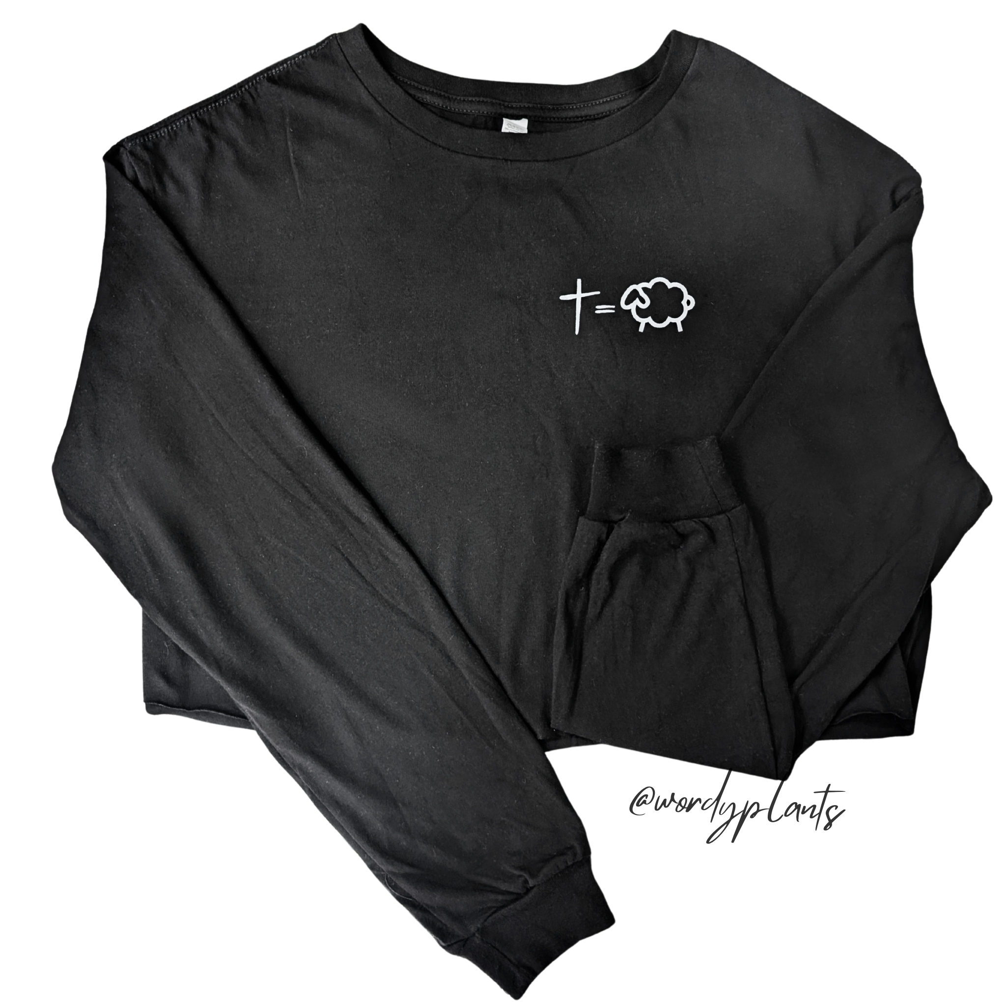 Crop Top con manga larga Oveja de Cristo